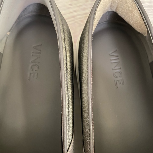 Vince Metallic Gray Silver Flat Slip On Sneakers Sz 7.5 - Picture 10 of 10
